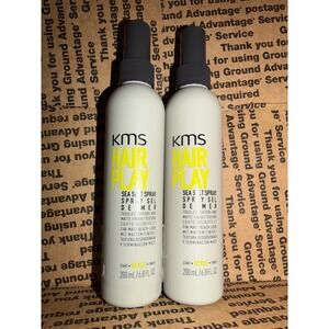 KMS Hair Play Sea Salt Spray 6.8 fl oz‎ Matte Finish Tousled Texture Set of 2